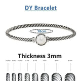 S925 Silver Elegant Twisted Bracelet Bracelets Viking Warriors