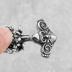 Sheep Head Thor Hammer Necklace Necklace Viking Warriors