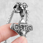 Sheep Head Thor Hammer Necklace Necklace Viking Warriors