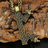 Silver and Bronze Viking Runes Pendant Charms & Pendants Viking Warriors
