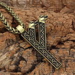 Silver and Bronze Viking Runes Pendant Charms & Pendants Viking Warriors