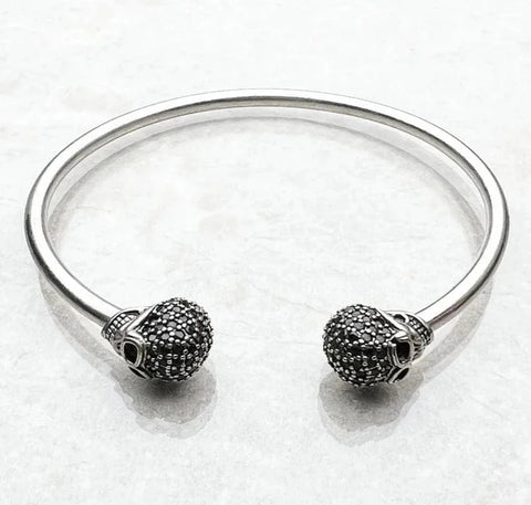 Skull Bangle 925 Sterling Silver Bracelet Bracelet Viking Warriors