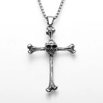 Skull Bone Cross Men's Necklaces - Gothic Punk Rock Jewelry necklace Viking Warriors