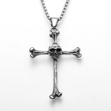 Skull Bone Cross Men's Necklaces - Gothic Punk Rock Jewelry necklace Viking Warriors