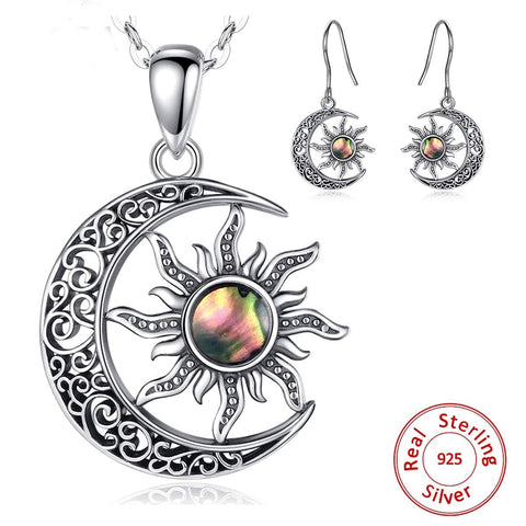 Sol and Mani Necklace and Earrings Jewelry Sets Viking Warriors