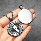 Spartan Helmet and Shield Pendant Viking Warriors