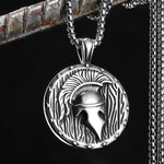 Spartan Helmet and Shield Pendant Viking Warriors