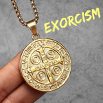 St. Benedict Pendant Vintage Religious Jewelry Gift necklace Viking Warriors