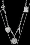Stainless Steel Antique Coins & Cross Necklace cross necklace Trendsi