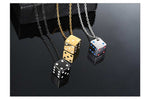 Stainless Steel Dice Necklaces Viking Warriors