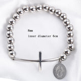 Stainless Steel Jesus Cross Bracelet Bracelets Viking Warriors