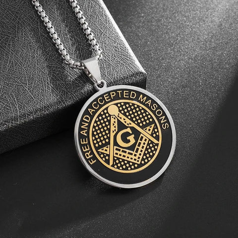 Stainless Steel Masonic Pendant Necklaces Necklace Viking Warriors