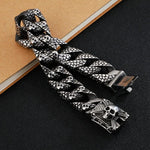 Stainless Steel Skull Curb Chain Bracelet Bracelets Viking Warriors
