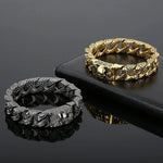 Stainless Steel Skull Curb Chain Bracelet Bracelets Viking Warriors
