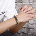 Stainless Steel Skull Curb Chain Bracelet Bracelets Viking Warriors