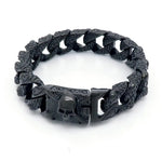 Stainless Steel Skull Curb Chain Bracelet Bracelets Viking Warriors