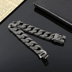 Stainless Steel Skull Curb Chain Bracelet Bracelets Viking Warriors