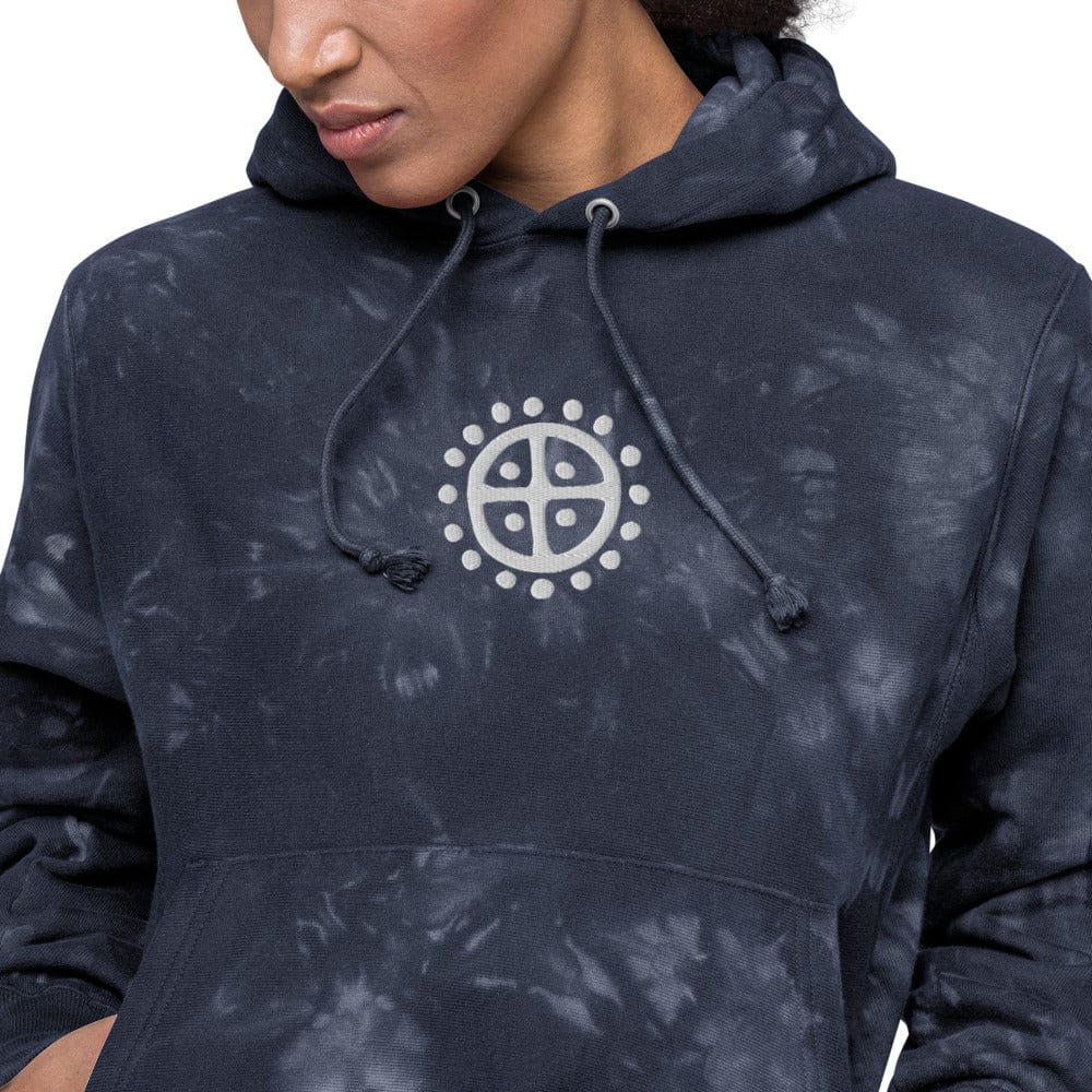 Sun Wheel Engraved Tie dye Hoodie