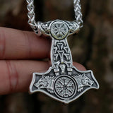 Thor's Hammer Geri and Freki Necklace Necklaces Viking Warriors