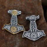 Thor's Hammer Geri and Freki Necklace Necklaces Viking Warriors