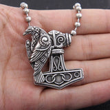 Thor's Hammer Raven Necklace Necklaces Viking Warriors