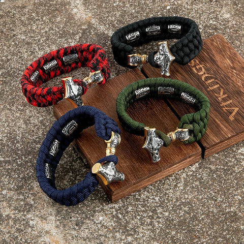 Thor's Hammer Survival Bracelet Bracelets Viking Warriors