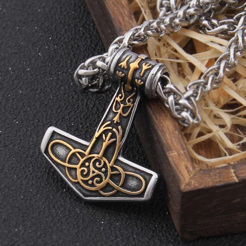 Thor's Hammer Triskele Pendant Necklaces Viking Warriors