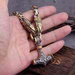 Thor's Hammer Wolves King's chain Necklace Necklaces Viking Warriors