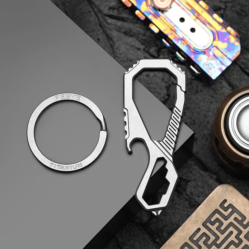 Titanium Multifunction Carabiner Keychain | Viking Warriors