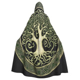 Tree Of Life Celtic Cloak Hooded Medieval Costume Cape Hooded Cloak Viking Warriors