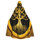Tree Of Life Celtic Cloak Hooded Medieval Costume Cape Hooded Cloak Viking Warriors