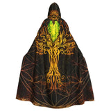 Tree Of Life Celtic Cloak Hooded Medieval Costume Cape Hooded Cloak Viking Warriors