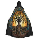 Tree Of Life Celtic Cloak Hooded Medieval Costume Cape Hooded Cloak Viking Warriors