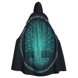 Tree Of Life Celtic Cloak Hooded Medieval Costume Cape Hooded Cloak Viking Warriors