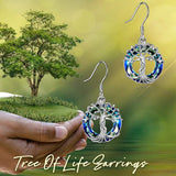 Tree of Life Crystal Drop Earrings tree of life earrings Viking Warriors