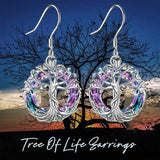 Tree of Life Crystal Drop Earrings tree of life earrings Viking Warriors