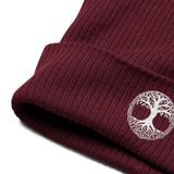 Tree of Life Organic ribbed Beanie beanie hat Viking Warriors