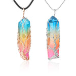 Tree of Life Rainbow Crystal Pendant Necklaces Viking Warriors