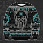 Ugly Christmas Sweatshirts Viking Santa Claus Xmas Pullover sweatshirt Viking Warriors