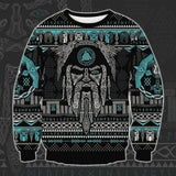 Ugly Christmas Sweatshirts Viking Santa Claus Xmas Pullover sweatshirt Viking Warriors