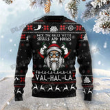Ugly Christmas Sweatshirts Viking Santa Claus Xmas Pullover sweatshirt Viking Warriors