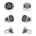 Valknut Hammered Ring Rings Viking Warriors