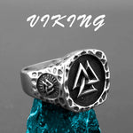 Valknut Hammered Ring Rings Viking Warriors