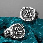 Valknut Hammered Ring Rings Viking Warriors