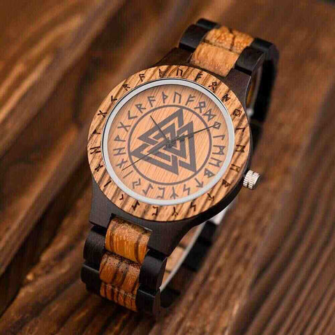 Valknut Wooden Watch Watches Viking Warriors