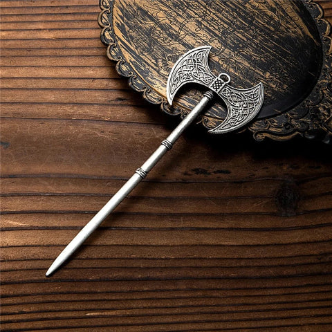Valkyrie Double Blade Axe Hair Stick Hair pin Viking Warriors