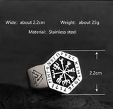 Vegvisir Symbol Runic Ring Rings Viking Warriors