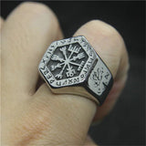 Vegvisir Symbol Runic Ring Rings Viking Warriors