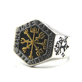 Vegvisir Symbol Runic Ring Rings Viking Warriors