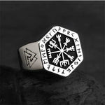 Vegvisir Symbol Runic Ring Rings Viking Warriors